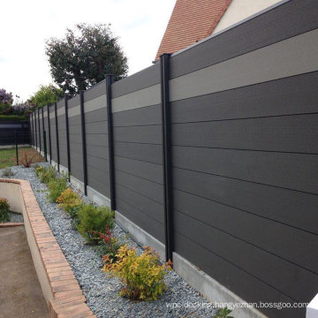 Factory Price Garden Wood Plastic Composite Fence Aluminum or WPC Post Outdoor WPC Fence Panel